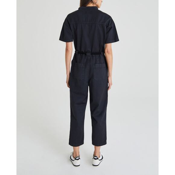 NWT AG Adriano Goldschmied Emery Jumpsuit in Sulfur Black - Size: Small - Picture 3 of 13